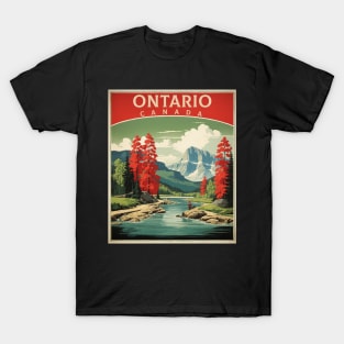 Ontario Canada Vintage Poster Tourism T-Shirt